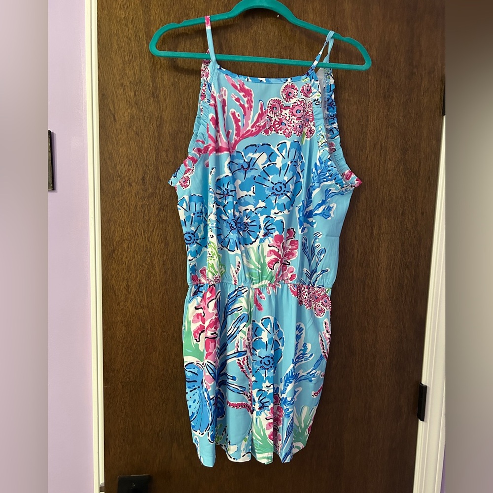 Floral Blue romper